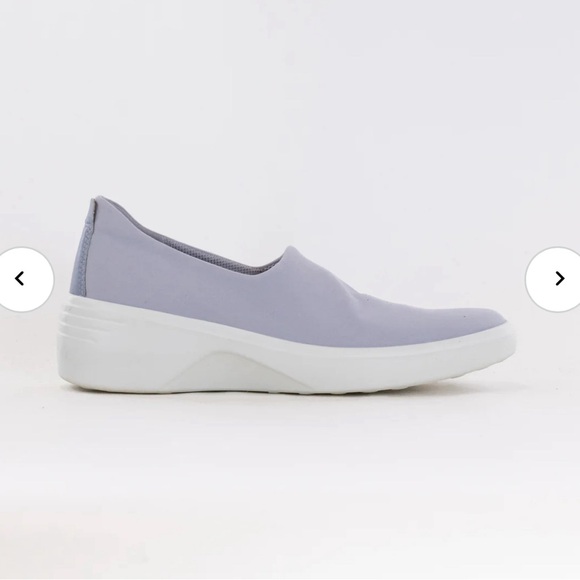 ECCO Soft 7 Wedge Slip-on Sneaker Silver Gray - Picture 4 of 7